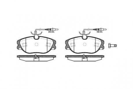 Колодки гальмові дискові передні, FIAT Scudo/Jumpy/Expert, 00-03 WOKING P2053.44 (фото 1)