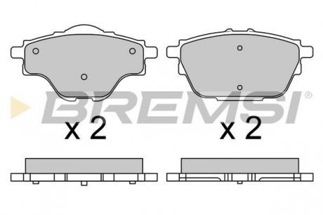 Колодки тормозные задние Citroen C4/Peugeot 308 II 13- (Bosc BREMSI BP3625 (фото 1)