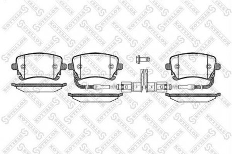 Гальмівні колодки передні (16.0mm) Mazda 323 BJ 1.3, 1.5, 1.6 98- Stellox 908 002-SX (фото 1)