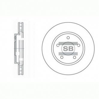 Диск тормозной MITSUBISHI LANCER Saloon(CYZA)-1.5,1.6,1.8,2.0 передн. Hi-Q SD4315 (фото 1)