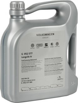 Олія моторна LongLife IV 0W-20 (5 л) VAG G052577m4 (фото 1)