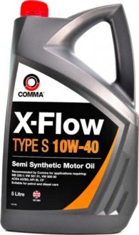 Мастило моторне X-Flow Type S 10W-40 (5 л) COMMA XFS5L
