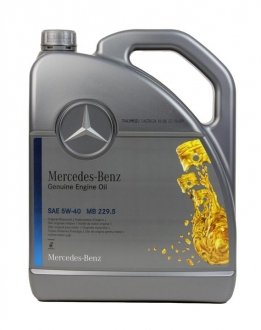 Масло моторное -Benz / Smart PKW-Synthetic MB 229.5 5W-40 (5 л) Mercedes A000989920213aife