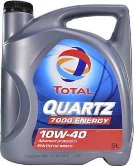 Олія моторна Quartz 7000 Energy 10W-40 (5 л) TOTAL 201537 (фото 1)