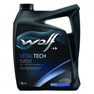 Олія моторна Vitaltech 5W-50 (5 л) WOLF 8314728
