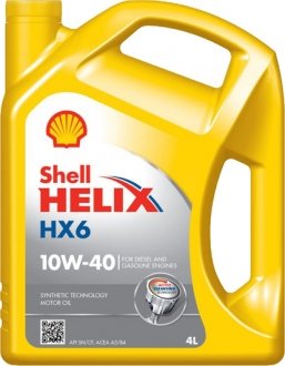 Масло моторное Helix HX6 10W-40 (4 л) SHELL 550039792