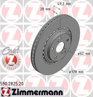 Тормозной диск Otto Zimmermann GmbH 590282520 (фото 1)