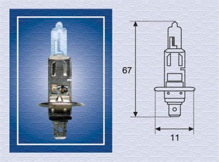 Лампа H1 MAGNETI MARELLI H1 12 (фото 1)