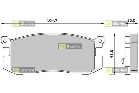 Тормозные колодки к-кт. Starline BD S386