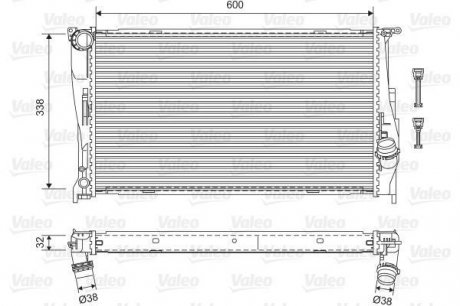 Радиатор системы охлаждения VL VALEO 701601 (фото 1)