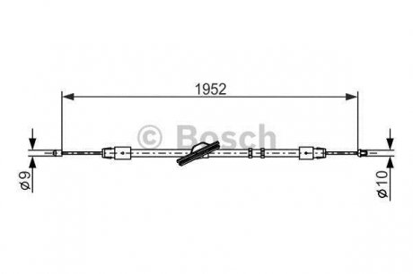 Трос, стоянкова гальмівна система Bosch 1987477851
