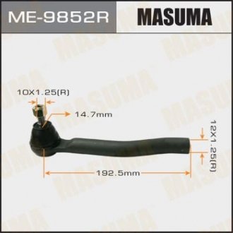 Наконечник кермової правий NISSAN JUKE (F15) 10 Masuma ME9852R