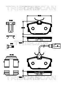 Тормозные колодки для дисковых тормозов TRISCAN 8110 29062 (фото 1)