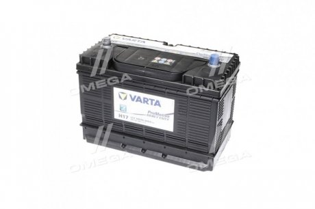 Аккумулятор 105Ah-12v PM Black(H17) (330х172х240), R,EN800 клеммы по центру Varta 605 102 080