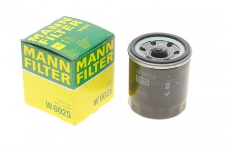 Фильтр масляный двигателя RENAULT DUSTER 1.6 Sce 15-, SCENIC III 2.0 09- MANN W6025 (фото 1)