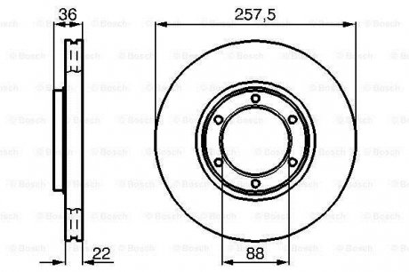Гальмівний диск Bosch 0 986 478 596