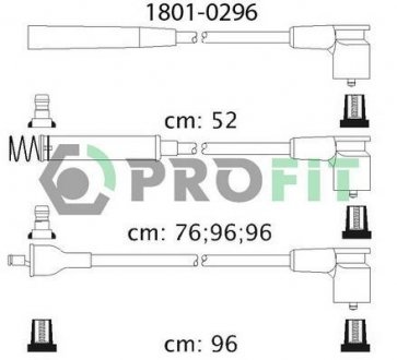 Комплект кабелей высоковольтных PROFIT 1801-0296 (фото 1)