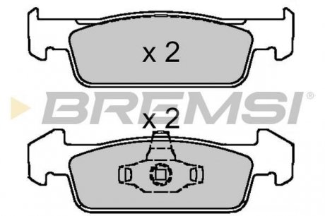 Тормозные колодки перед. Logan II/Sandero II 12- (ATE) BREMSI BP3647 (фото 1)