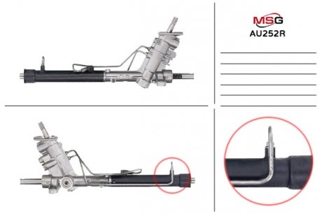 Рулевая рейка с ГУР восстановленная AUDI A2 2000-2005 1.4D MSG AU252R (фото 1)