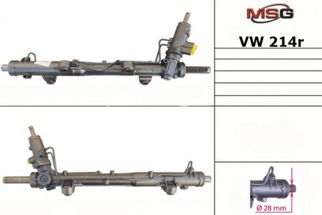 Рулевая рейка с ГУР восстановленная MULTIVAN 03-VW TRANSPORTER V 03- MSG VW214R