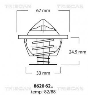 Термостат системы охлаждения двигателя TRISCAN 8620 6282 (фото 1)