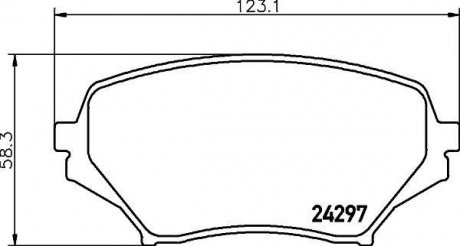 Колодки гальмові дискові передні Mazda MX-5 1.8, 2.0 (05-15) Nisshinbo NP5044 (фото 1)