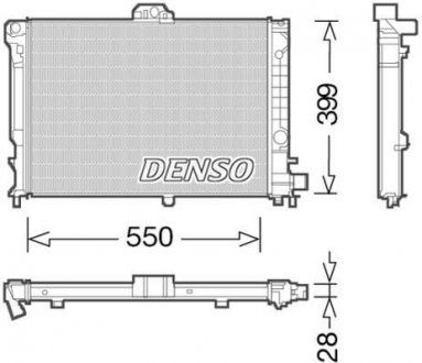 Радиатор основной Denso DRM25010