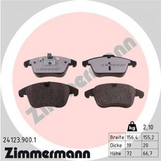 Колодки гальмівні дискові Zimmermann Otto Zimmermann GmbH 24123.900.1