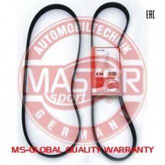 Ремінь струмковий 6х1100 Master-sport MASTER SPORT 6PK1100-PCS-MS