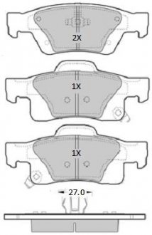 Колодки тормозные задние FBP-1941 Fremax FBP1941 (фото 1)