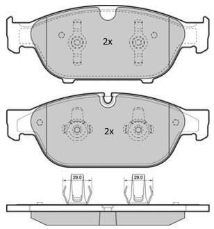 Колодки тормозные передние FBP-1852 Fremax FBP1852
