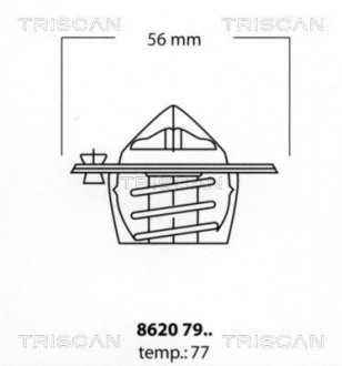 Термостат системы охлаждения двигателя TRISCAN 8620 7977 (фото 1)