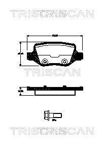 Тормозные колодки для дисковых тормозов TRISCAN 8110 23045 (фото 1)