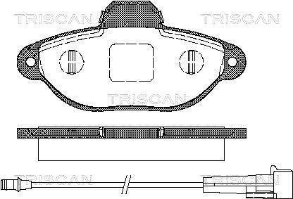 Тормозные колодки для дисковых тормозов TRISCAN 8110 15176