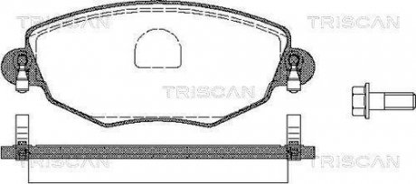 Тормозные колодки для дисковых тормозов TRISCAN 8110 16005