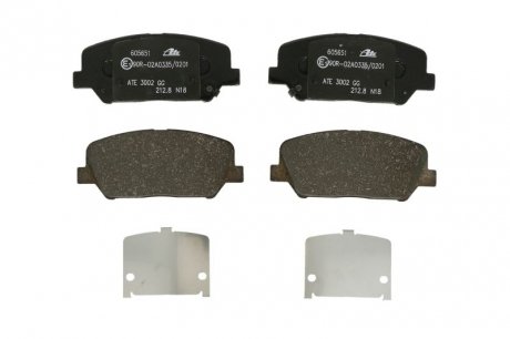 Комплект тормозных колодок, дисковый тормоз 605651 / ATE 13.0460-5651.2 (фото 1)