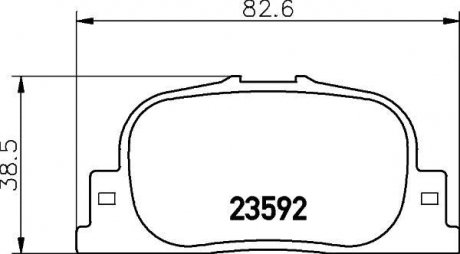Колодки тормозные дисковые задние Toyota Camry 2.2, 3.0 (96-01) Nisshinbo NP1035 (фото 1)