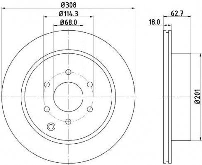 Диск гальмівний задній Nissan Navara, Pathfinder 2.5, 3.0, 4.0 (05-) Nisshinbo ND2032K (фото 1)