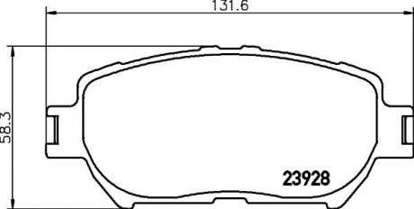 Колодки гальмові дискові передні Toyota Camry 2.4, 3.0, 3.3 (01-06) Nisshinbo NP1017 (фото 1)