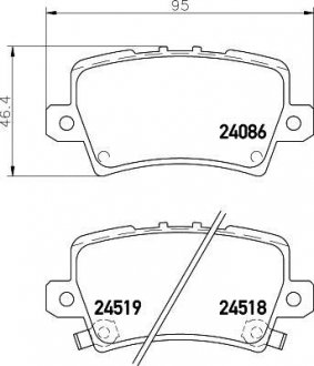 Колодки гальмівні дискові задні Honda Civic VIII 1.4, 1.6, 1.8, 2.0 (05-) Nisshinbo NP8039 (фото 1)