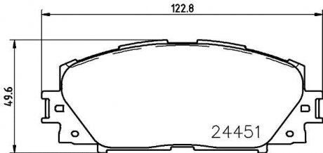 Колодки гальмові дискові передні Toyota Corolla 1.8 (12-), Yaris 1.0, 1.3, 1.4 (05-) Nisshinbo NP1091 (фото 1)