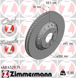 Гальмівний диск Zimmermann Otto Zimmermann GmbH 460452975