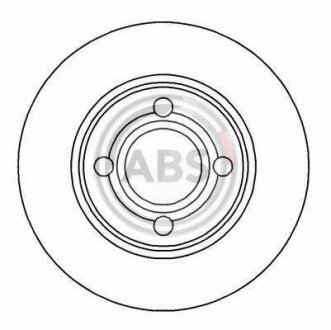 Тормозной диск пер. 80 92-95 A.B.S 16201 (фото 1)
