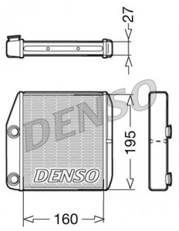 Радіатор печі Denso DRR09075 (фото 1)