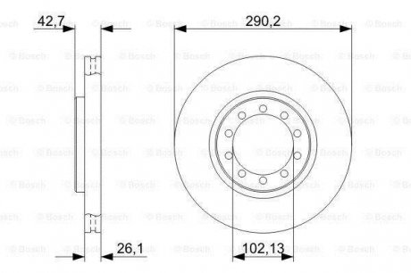 Тормозной диск Bosch 0 986 479 342 (фото 1)