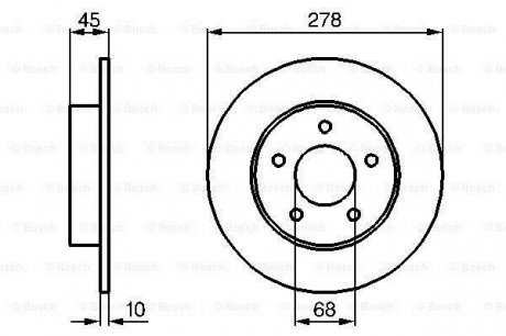 Гальмівний диск Bosch 0 986 479 B64