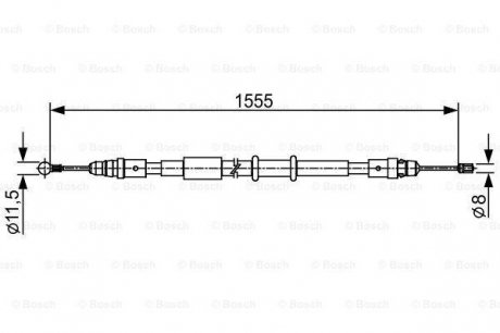 Трос остановочных тормозов Bosch 1 987 482 552 (фото 1)