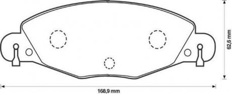 Гальмівні колодки, дискові. JURID 573029JC (фото 1)