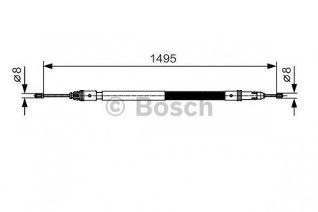 Трос зупиночних гальм Bosch 1 987 482 118