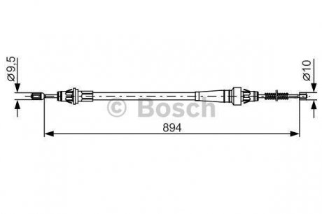 Трос зупиночних гальм Bosch 1 987 482 365